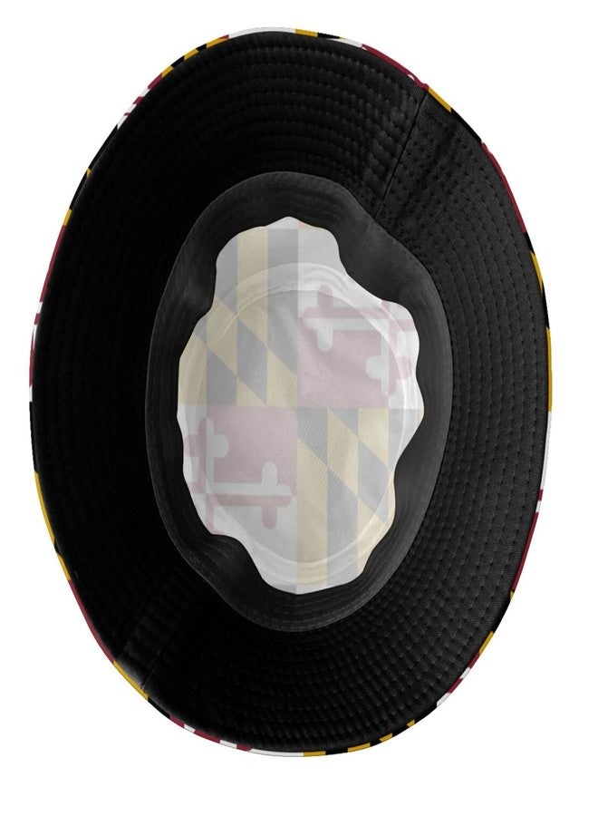 ASYG Cute Maryland State Flag Bucket Hat Fashion Fisherman Hat Sun Protection Hat for Summer Outdoor Traveling - Image 5